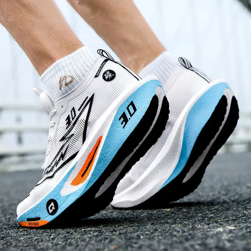Tênis de Corrida 2025 c/ Placa de Carbono 3.0 // Tênis Masculinos de Malha Confortável // Amortecimento / Treinamento Esportivo / corrida // Calçados Especiais p/ Corrida