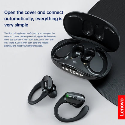 Fones de Ouvido Esportivos s/ Fio Lenovo XT80 Originais // Com Microfone // Display LED de Energia // Som Estéreo de Alta Fidelidade // Bluetooth 5.3 TWS