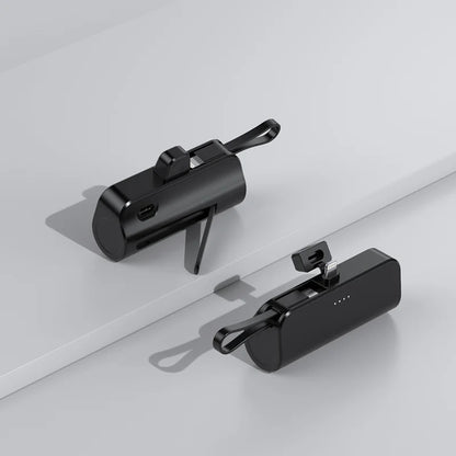 Power Bank 10000mAh Leve Com Cabo Embutido Carregador Portátil Para Celular Emergência Diário