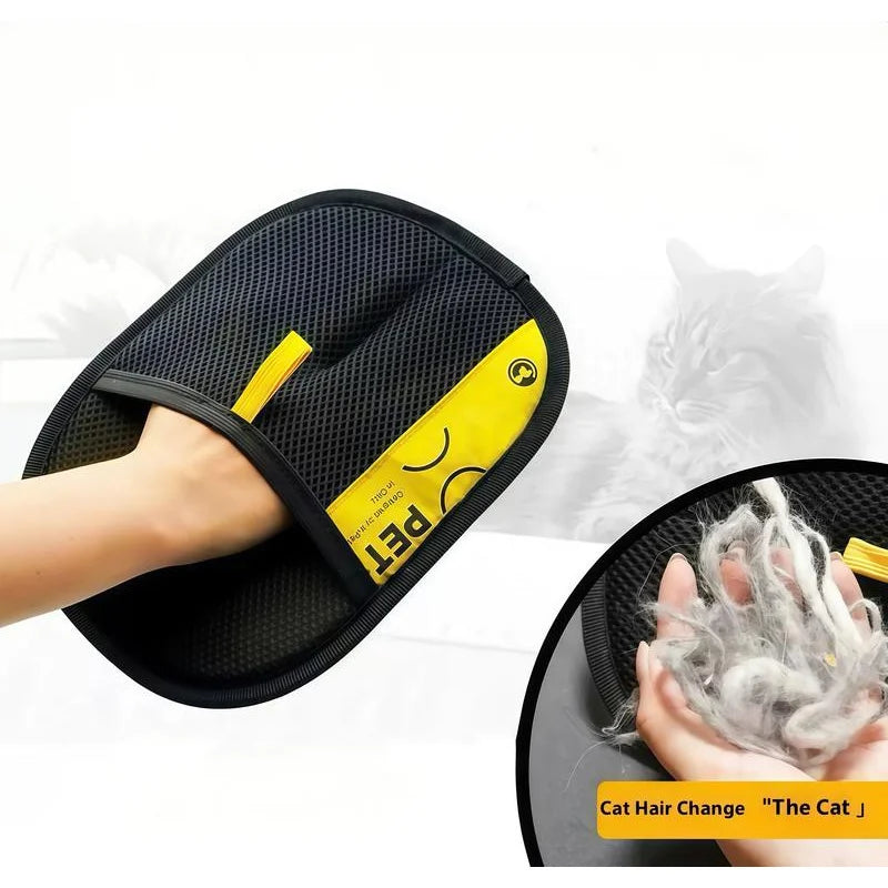 Luvas Eletrostáticas p Remoção de Pelos de Animais de Estimação // Para Cães e Gatos // Reutilizáveis e Laváveis // Com Escova Removedora de pelos 2 em 1 // Seguras e Não Tóxicas