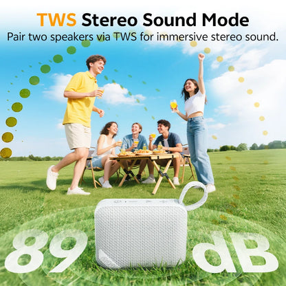 QCY SP2 Mini Alto-Falante Graves Profundos Bluetooth 5.3 Sem Fio // Caixa de Som HIFI Portátil Luz RGB Alto-falante IP67 // Subwoofer À Prova D'água