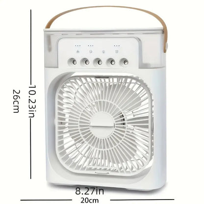 Ventilador Robovacs de Ar Condicionado Portátil Doméstico // Pequeno Refrigerador / Umidificador de Ar // Ventilador de Refrigeração Portátil // Ajuste de 3 velocidades