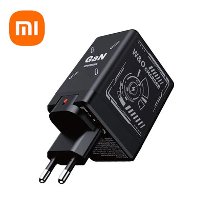 Carregador Ultrarrápido Xiaomi GaN120W c/ Cabo Lightning Tipo C Retrátil // Com Adaptador de Carregamento Rápido p/ IPhone 16,/ iPad / Samsung e Huawei