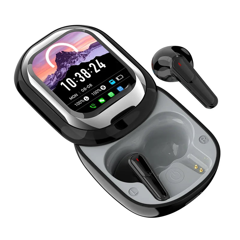 Fone de Ouvido s/ Fio Bluetooth 2025 c/ AI Tradução // Slider Design // Nova Chegada // Tela Sensível ao Toque s/ Atraso // Redução de Ruído // Bateria Longa