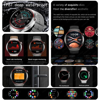 Novo Relógio Inteligente HUAWEI Watch 4 PRO 2025 Unissex // Tela AMOLED HD // Chamada Bluetooth // GPS, NFC // Frequência Cardíaca // Esportivo