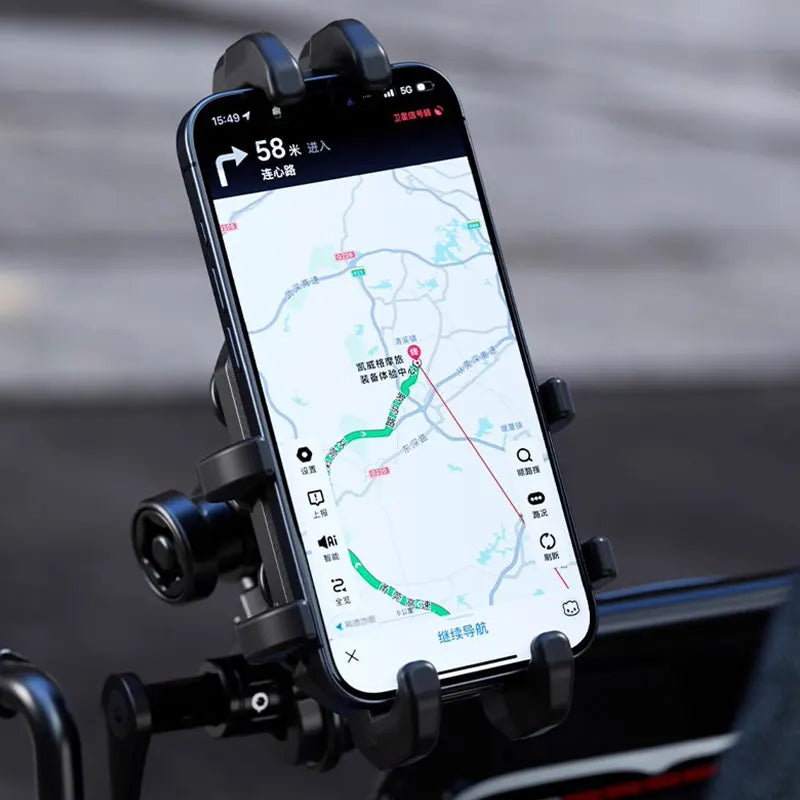 Suporte de Celular p/ Moto com Amortecedor de Vibração de Alta Qualidade // Suporte de Navegação Antivibração