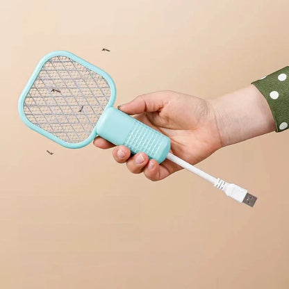 Mata-mosquitos elétrico recarregável, mata-insetos portátil para camping, áreas externas, casa, mata instantaneamente, carregamento USB, seguro para crianças
