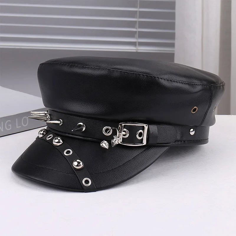 Boina Original da Subcultura Harajuku Y2K p/ Meninas // Gótica / Lolita / Goth / Harajuku // Caveira de Osso // Chapéu Punk Steam