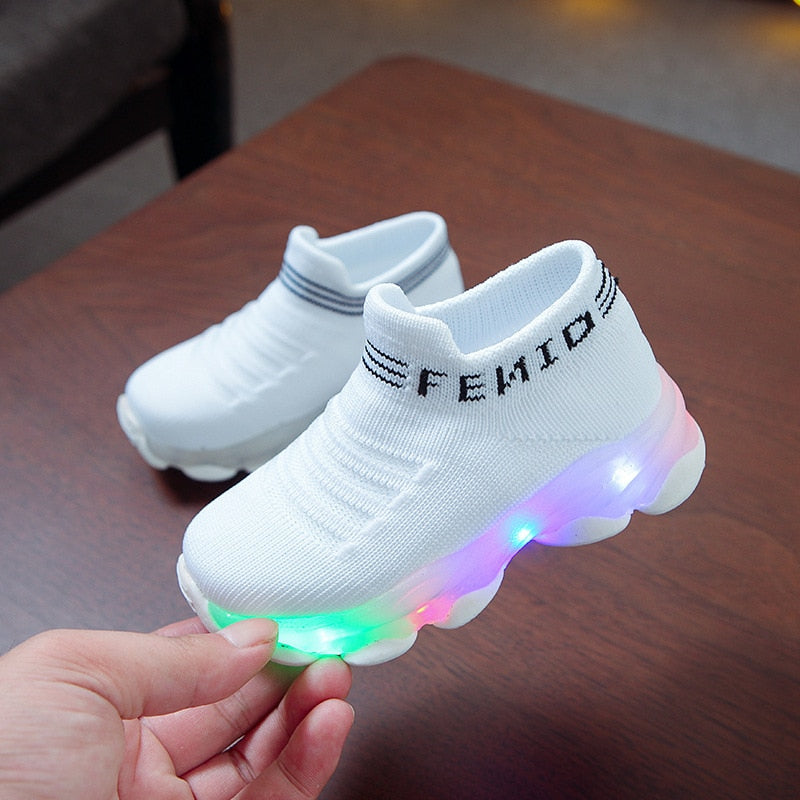 Sapatos led Infantis p/ Meninos e Meninas // Tênis Infantis Iluminados // Lindos Tênis p/ Crianças com Sola Luminosa