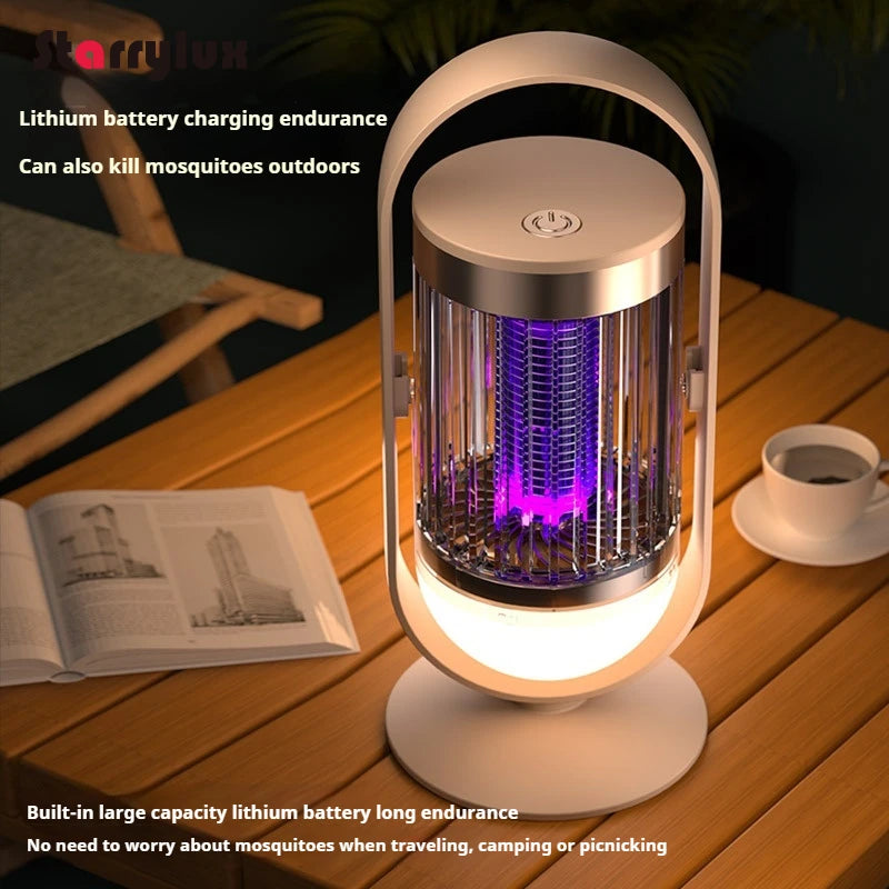 Mata-Mosquitos Recarregável via USB // Eletrocutador Elétrico // Armadilha de Sucção Portátil p/ uso Interno e Externo // Seguro p/ Crianças.