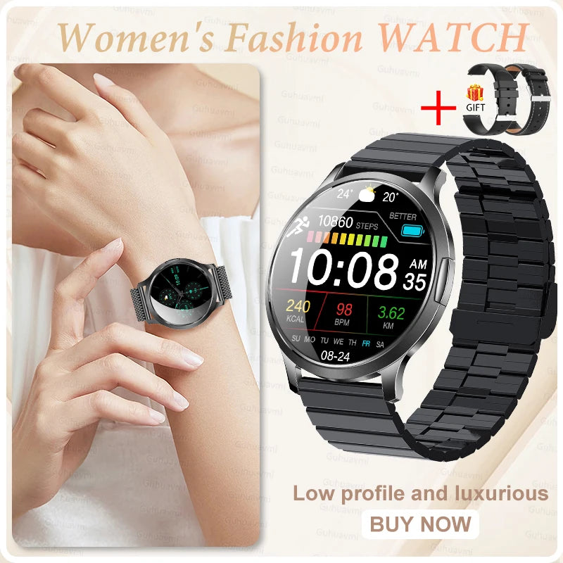 Novo Smartwatch Feminino 2026 // Presente com Tela Touch Completa de 1,32 Polegadas // Funções de Esporte e Fitness // Chamadas Bluetooth e Design Elegante