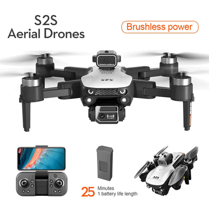Novo Drone S2S 8K Profissional HD c/ Câmera Dupla // Sem Escovas p/ Evitar Obstáculos // Fotografia Aérea, Quadricóptero Dobrável
