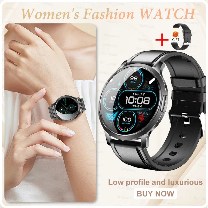 Novo Smartwatch Feminino 2026 // Presente com Tela Touch Completa de 1,32 Polegadas // Funções de Esporte e Fitness // Chamadas Bluetooth e Design Elegante
