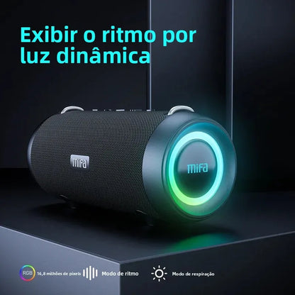 Caixa de Som Bluetooth Mifa A90 com Potência de Saída de 60W // Amplificador Classe D c/ Excelente Desempenho de Graves // Ideal p/ Camping.