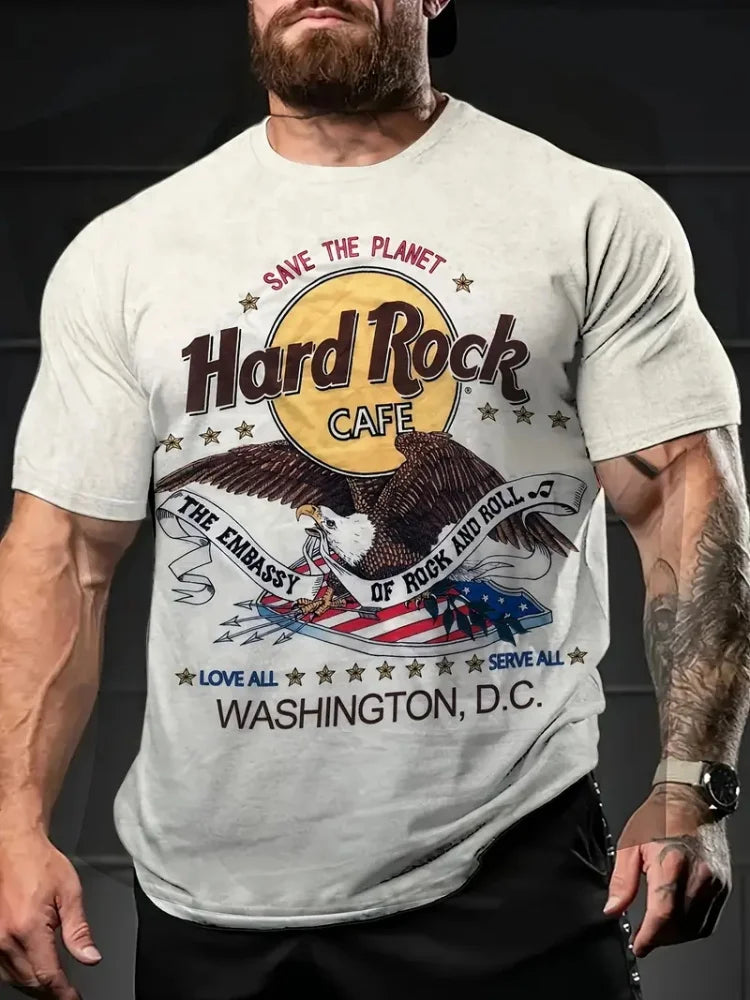 Camiseta Masculina de Verão Criativa // Com Gola Redonda e Manga Curta // Estampa de Cubo Mágico Derretendo // Modelo Casual e Moderno // Ideal p/ Atividades ao Ar Livre.