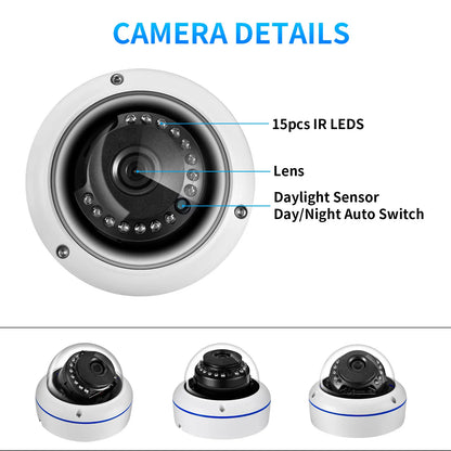Câmera Gadinan AHD 1080P 720P 5MP // 2,8 mm Lente Dome // Proteção de Segurança // À Prova D'água // Ambientes Externos e Internos // Visão Noturna // Detecção de Movimento // Câmera CCTV