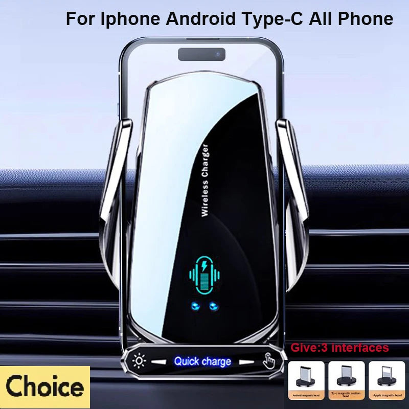 Carregador s/ Fio p/ Carro // Suporte p/ Celular por Indução ou Direta // Suporte p/ Carro com Indução Elétrica Automotiva // Fixação Automática