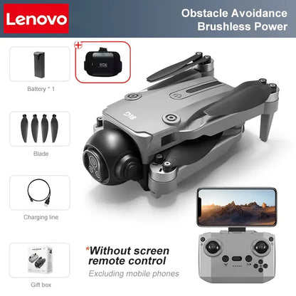 Drone Lenovo D18 8K Aerial HD Câmera Dupla // Fotografia Inteligente // Prevenção de Obstáculos // Brushless Power // 5G WIFI GPS Return VR Drone