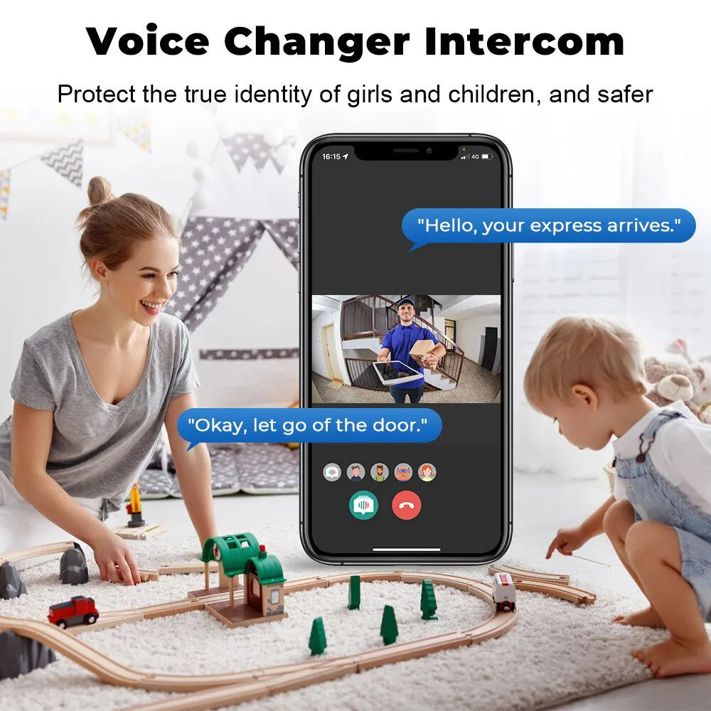 Campainha Home Tuya Sem Fio Onenuo WI FI  // Campainha c/ Câmera DC AC Alimentado por Bateria // Campainha com Alexa Google Campainha/Câmera