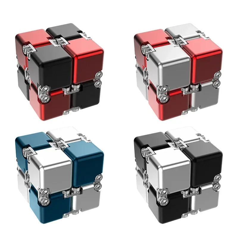 Cubo Mágico Infinito de Metal c/ Design Moderno // Novo, Único e Aprimorado // Desmontável e Montável // Brinquedo p/ Desenvolvimento de Inteligência e Alívio de Estresse