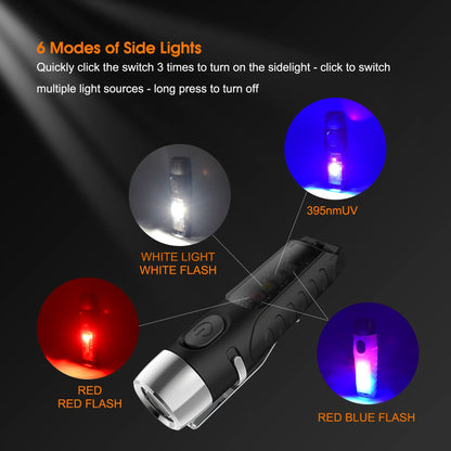 Lanterna Portátil TUNNAGE S12 PLUS Super Brilhante // 600 Lúmens // À Prova d'água // Com LED // Tipo Chaveiro // Bateria Integrada e Fecho Magnético.