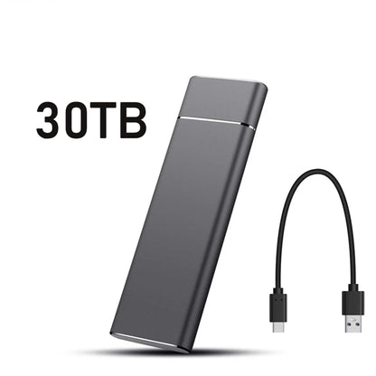 Unidade Externa de Disco Rígido de Alta Velocidade // SSD de 2 TB/20 TB/30 TB c/ Interface tipo C/USB 3.1 // Disco Rígido Portátil p/ PC, Laptop e MAC