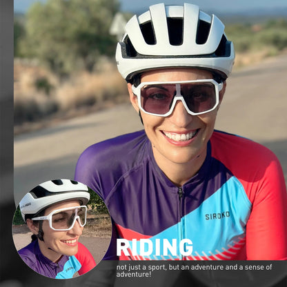Óculos de Sol p/ Ciclismo Unissex p/ Caminhadas // Fotocromáticos SCVCN // Novos p/ Motociclismo, Bicicleta, Esportes ao Ar Livre // Proteção UV400