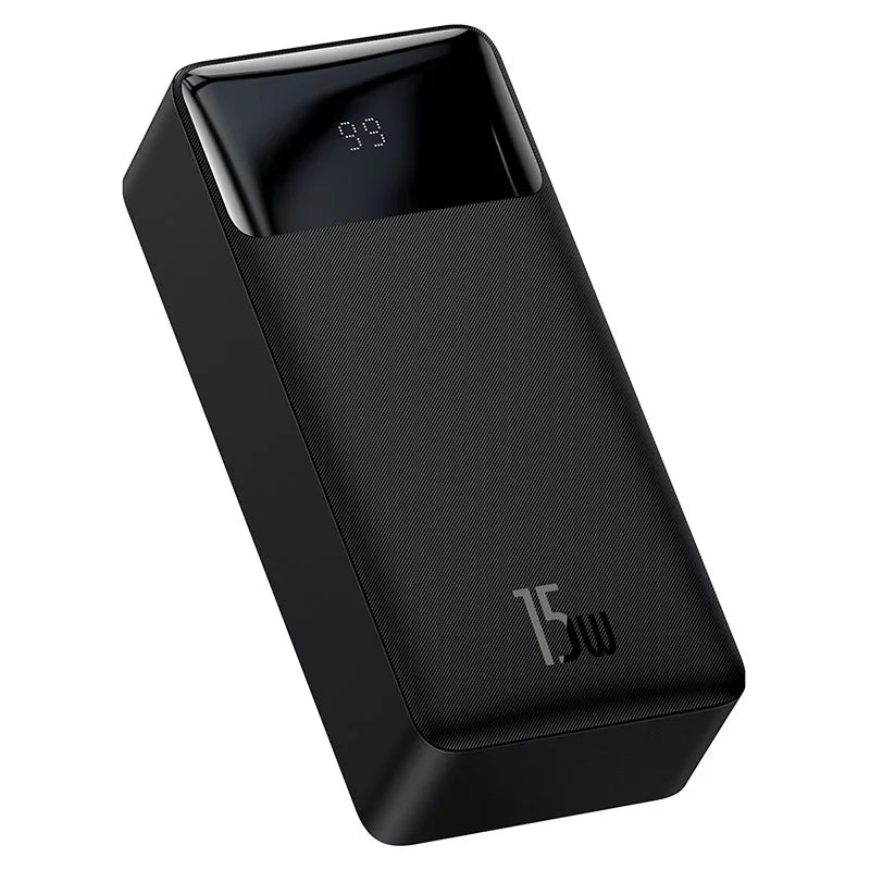 Powerbank Baseus 30.000mah 15w // Carregador Portátil Recarregável USB Alta Resistência // Display Digital // Carga Rápida // ENVIO IMEDIATO