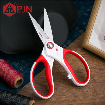 Tesoura Industrial Resistente PIN 20 cm – Tesoura Multiuso Afiada e Antiferrugem em Aço Inoxidável para Couro, Corda, Tecido e Plástico