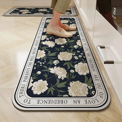 Tapetes de Cozinha Impermeáveis e Resistentes a Óleo // Fáceis de Limpar // Modelo Simplicity Line em Couro PVC Lavável
