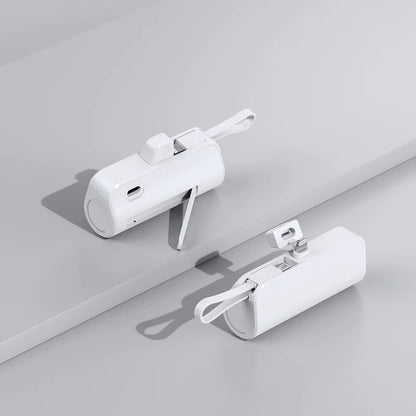 Power Bank 10000mAh Leve Com Cabo Embutido Carregador Portátil Para Celular Emergência Diário