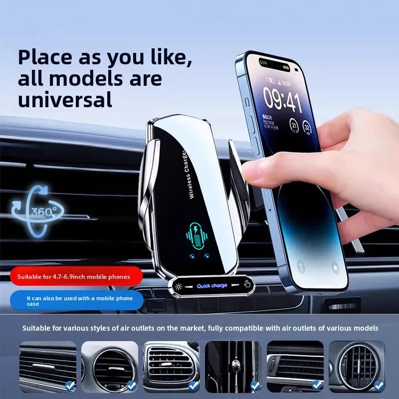 Carregador s/ Fio p/ Carro // Suporte p/ Celular por Indução ou Direta // Suporte p/ Carro com Indução Elétrica Automotiva // Fixação Automática