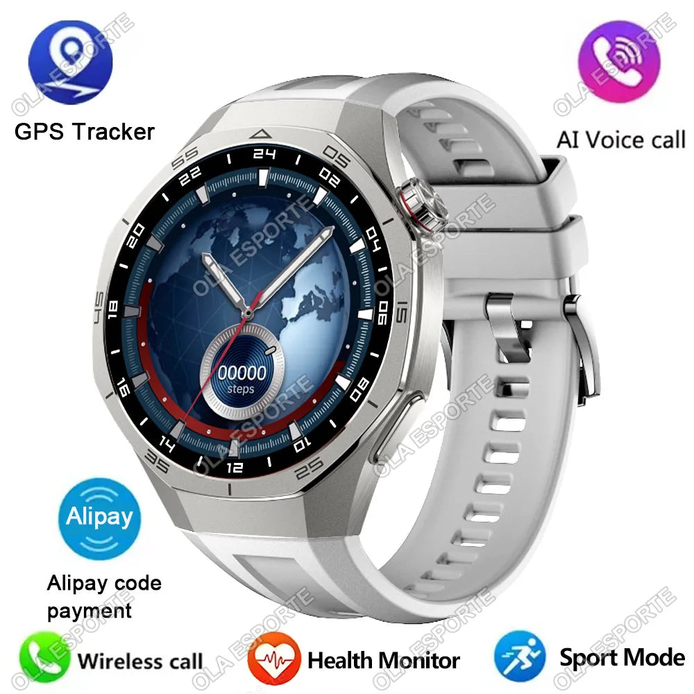 Novo Relógio Inteligente Masculino 2025 // Relógio 5 Pro // Tela AMOLED 1.52 // Chamada Bluetooth // Trajetória GPSM / NFC // Frequência Cardíaca Dinâmica // Relógios Inteligentes Island