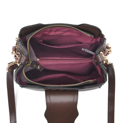 Nova Bolsa de Ombro Feminina 2026 // Bolsa Designer de Luxo // Bolsa de Couro c/ Monograma Estampado // Bolsa de Ombro Única.