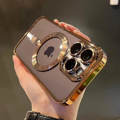 Capa Transparente de Luxo c/ Revestimento Magnético p Carregamento s/ Fio MagSafe para iPhone 16, Plus.