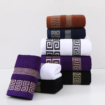 Toalha 100% Algodão Puro 34x73 cm // Toalhas Bordadas p/ Adultos // Toalhas de Rosto Macias e Espessas de Secagem Rápida // Super Absorventes