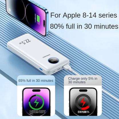 Carregador portátil NOHON 10000mAh para iPhone 14, 13, 12, 11 X, XS, XR, Samsung, Xiaomi, Oneplus Mini Powerbank, bateria externa