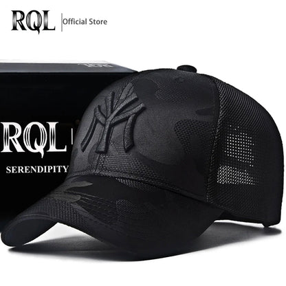 Boné RQL de Beisebol Preto c/ Totem Bordado // Camuflagem Militar // Chapéu Novo Hip Hop Luxo // Masculino Esporte de Marca // Personalidade!!!