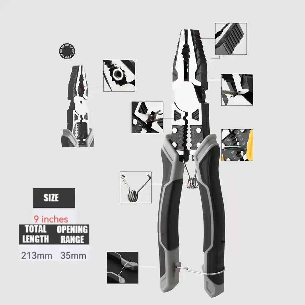 Alicate Multifuncional Universal Diagonal // Alicate de Bico Fino // Ferramentas pa/ Ferragens // Cortador de Fios Universal / Alicate p/ Fios de Eletricista.