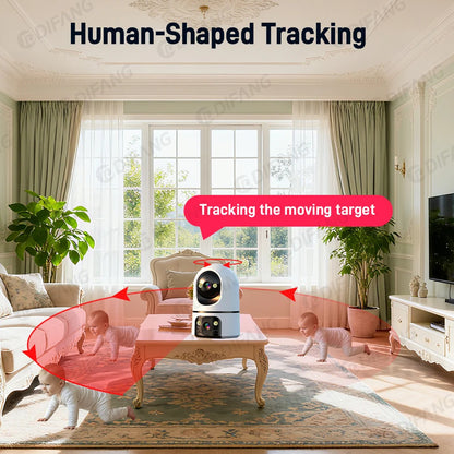 DIFANG  5K 10MP Wireless Video Baby Monitor Video Call Indoor Security Baby Nanny WiFi Pet Camera Home Surveillance O-Kam