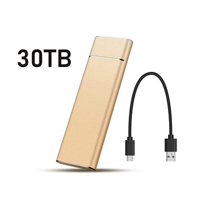 Unidade Externa de Disco Rígido de Alta Velocidade // SSD de 2 TB/20 TB/30 TB c/ Interface tipo C/USB 3.1 // Disco Rígido Portátil p/ PC, Laptop e MAC