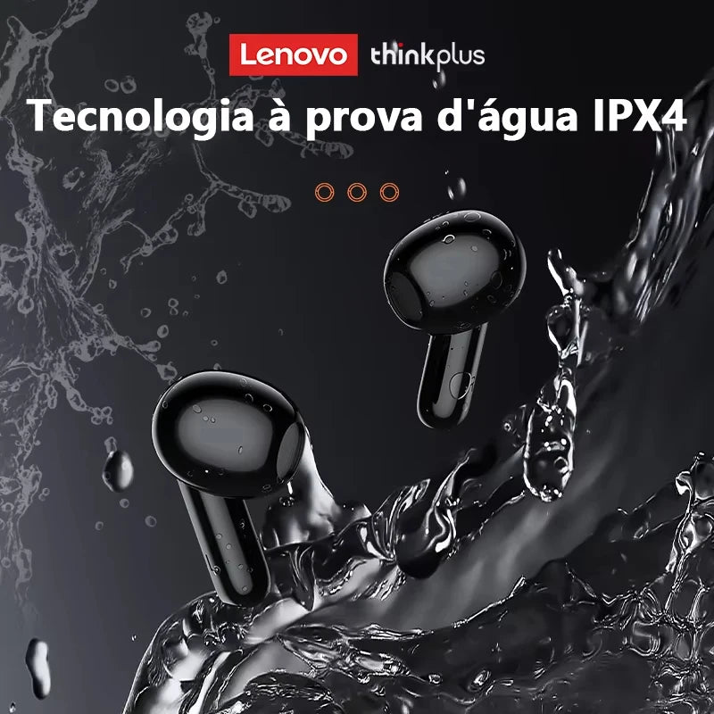 Fones de Ouvido p/Tradução 135 Idiomas em Tempo Real // Lenovo LP49 AI p/ Tradução s/ Fio Bluetooth 5.4 // Com Redução de Ruído HD p/ Chamadas // Escritório, Viagens //
