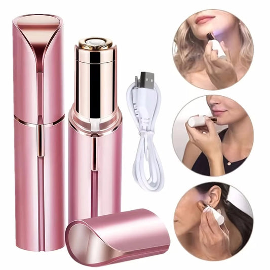 Novo Depilador Facial Batom // Depilador Barbeador USB // Aparador Elétrico de Sobrancelhas // Removedor de Pelos Femininos Mini Barbeador Depilador