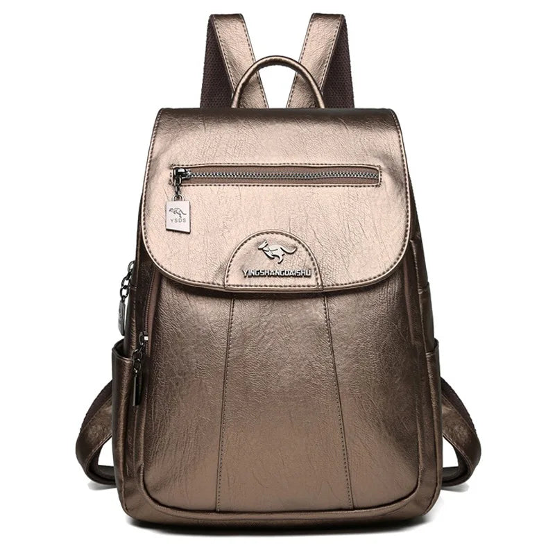 Hot Sell Women Soft Leather Backpacks Vintage Female Shoulder Bags Sac a Dos Casual Travel Ladies Bagpack Mochilas School Bags