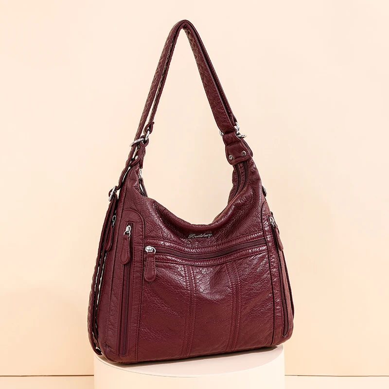 Bolsa Feminina de Couro do Plutônio Crossbody Annmouler 2024 // Grande Capacidade // Bolsa Ombro Multifuncional // Um Charme!!!