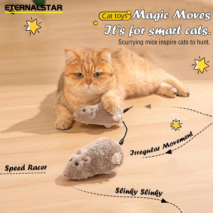 Brinquedos p/ Gatos // Simulação de Rato Mecânico // Sem Pilhas // Duráveis, p/ Ambientes Internos // Brinquedos de Pelúcia Interativos p/ Animais de Estimação
