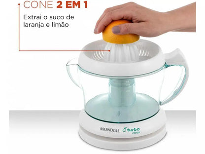Espremedor de Frutas Elétrico Mondial // E-01 25W Branco-220V