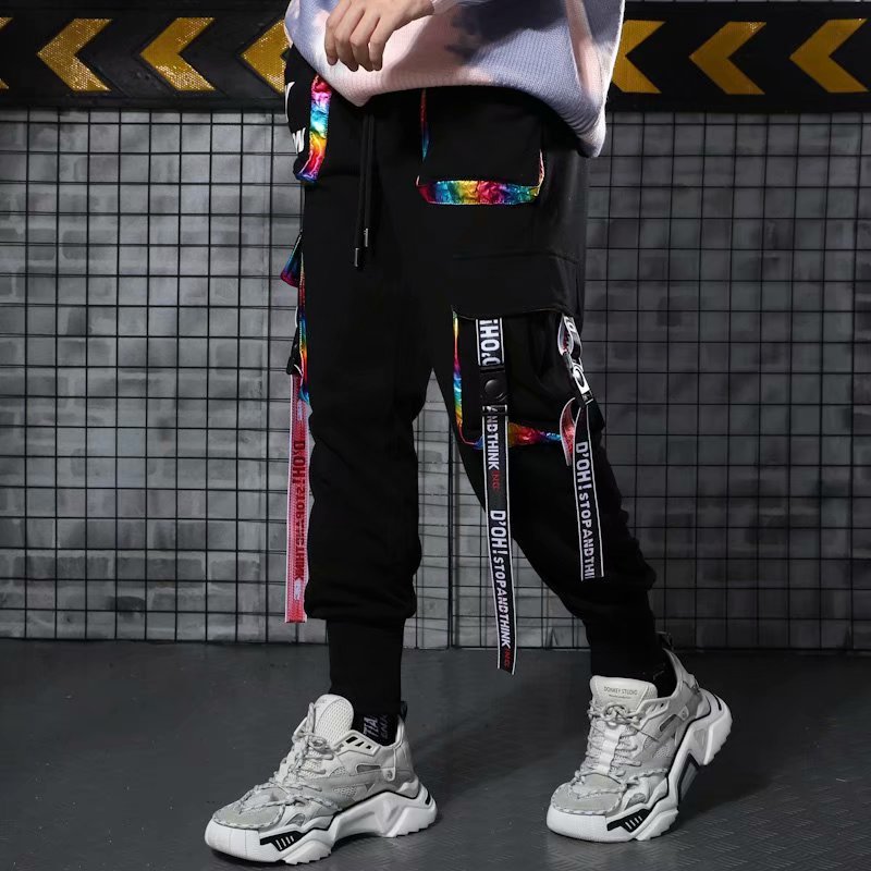 Hip Hop Cargo Pants Masculino // Street Wear Algodão Jogging // Moda Sweatpants Masculino Casual // Harlem Pants Summer Harajuku Pants // Linda Calça Hip Hop Cargo Pants