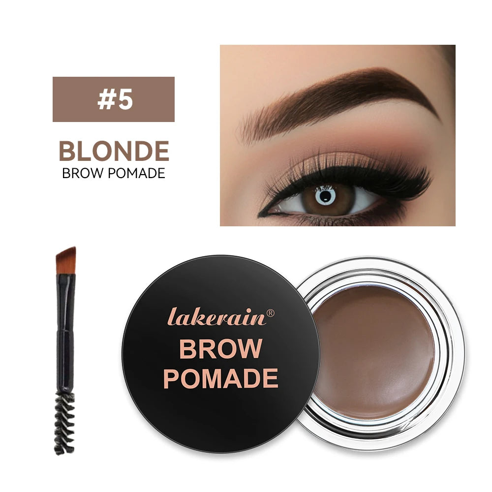 6 Cores de Maquiagem para Sobrancelhas de Longa Duração // À Prova D'Água // Pomada para Sobrancelhas 3D Natural // Gel p/ Sobrancelhas c/ Pincel // Maquiagem Profissional