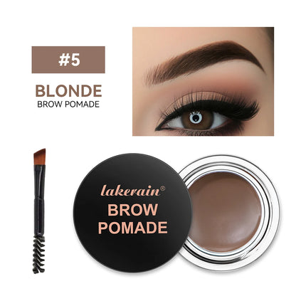 6 Cores de Maquiagem para Sobrancelhas de Longa Duração // À Prova D'Água // Pomada para Sobrancelhas 3D Natural // Gel p/ Sobrancelhas c/ Pincel // Maquiagem Profissional
